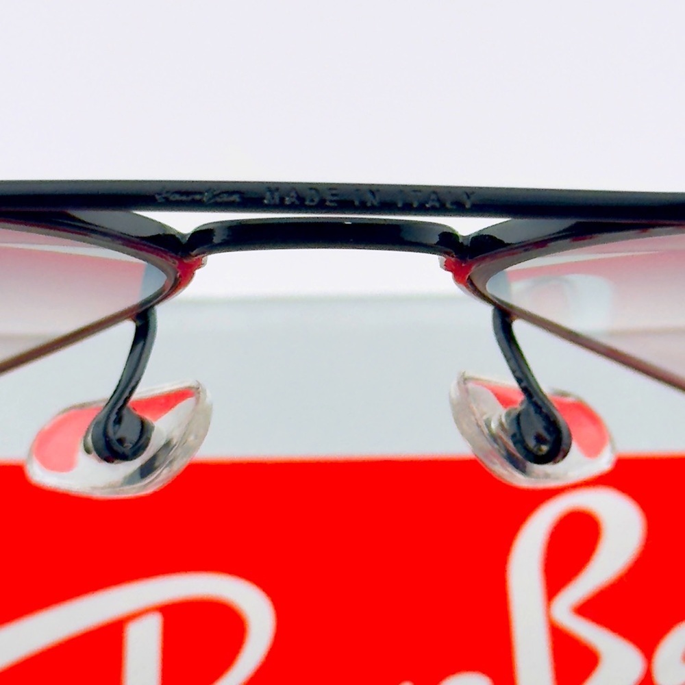 Ray-Ban Aviator Gradient Sunglasses RB3025 Black Frame Light Gray Lenses UNISEX! - Picture 13 of 15